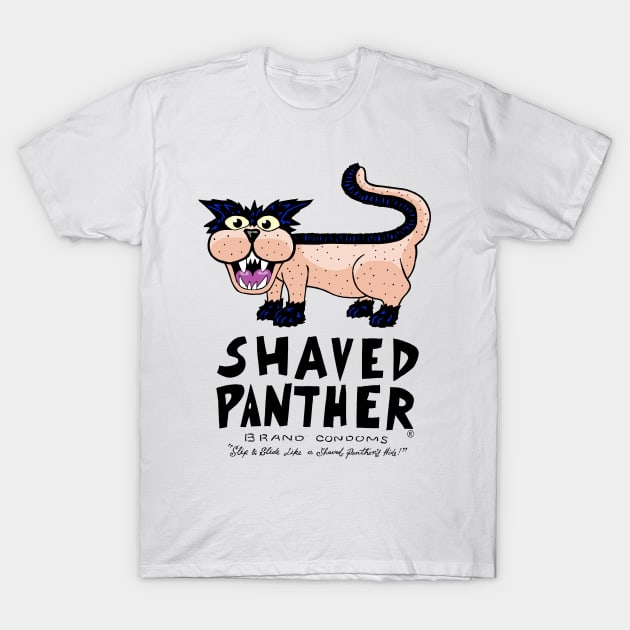 SHAVED PANTHER T-Shirt by andewhallart